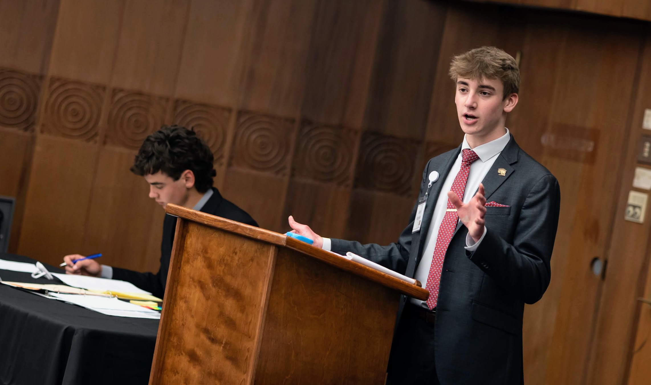 Debate round in action